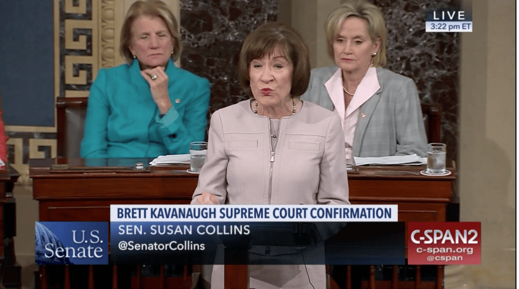 Collins Announces Support for Kavanaugh, Ensuring Confirmation